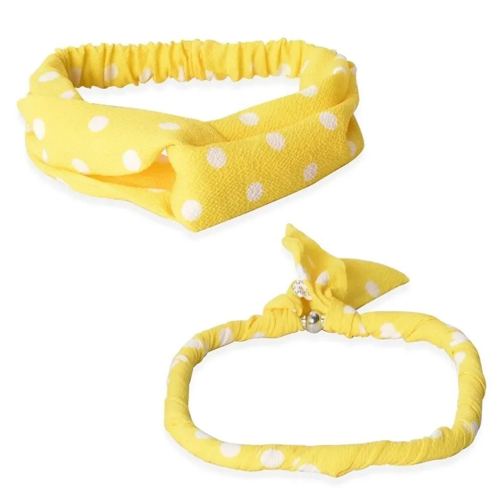 Headband and Necklace Magnetic Clasp 18 in Yellow